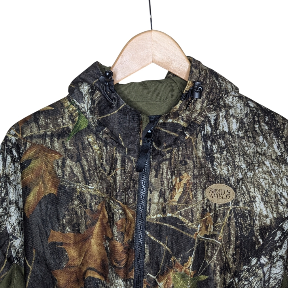 Sports Afield Jacket Men’s XL Camo Hooded Full Zip Hunting Realtree Style Lined - Picture 3 of 16
